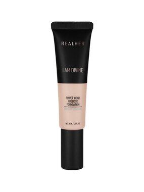 Realher I Am Divine (Nude) Power Wear Probiotic Foundation 1.2 fl oz - NIB